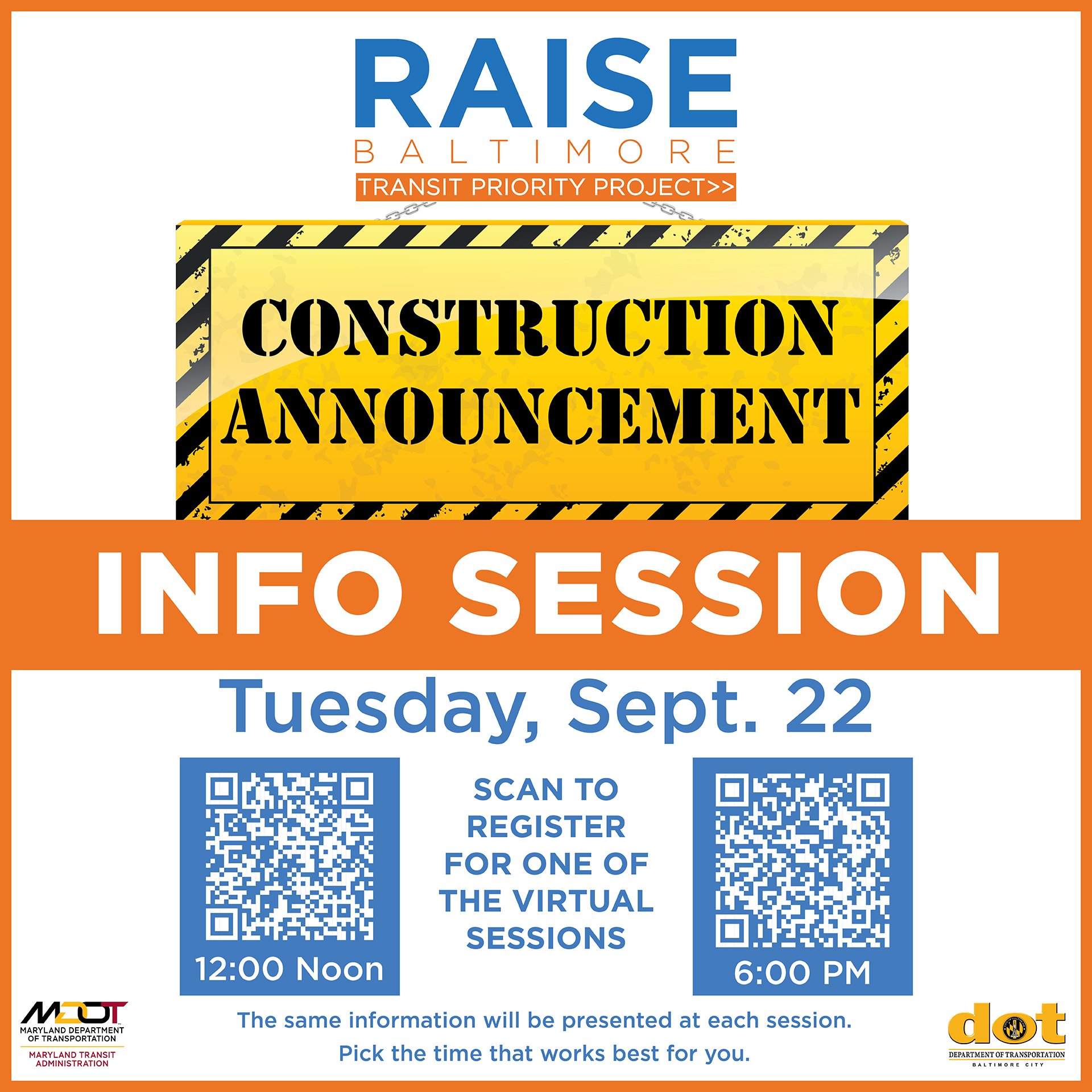 Info session flyer.